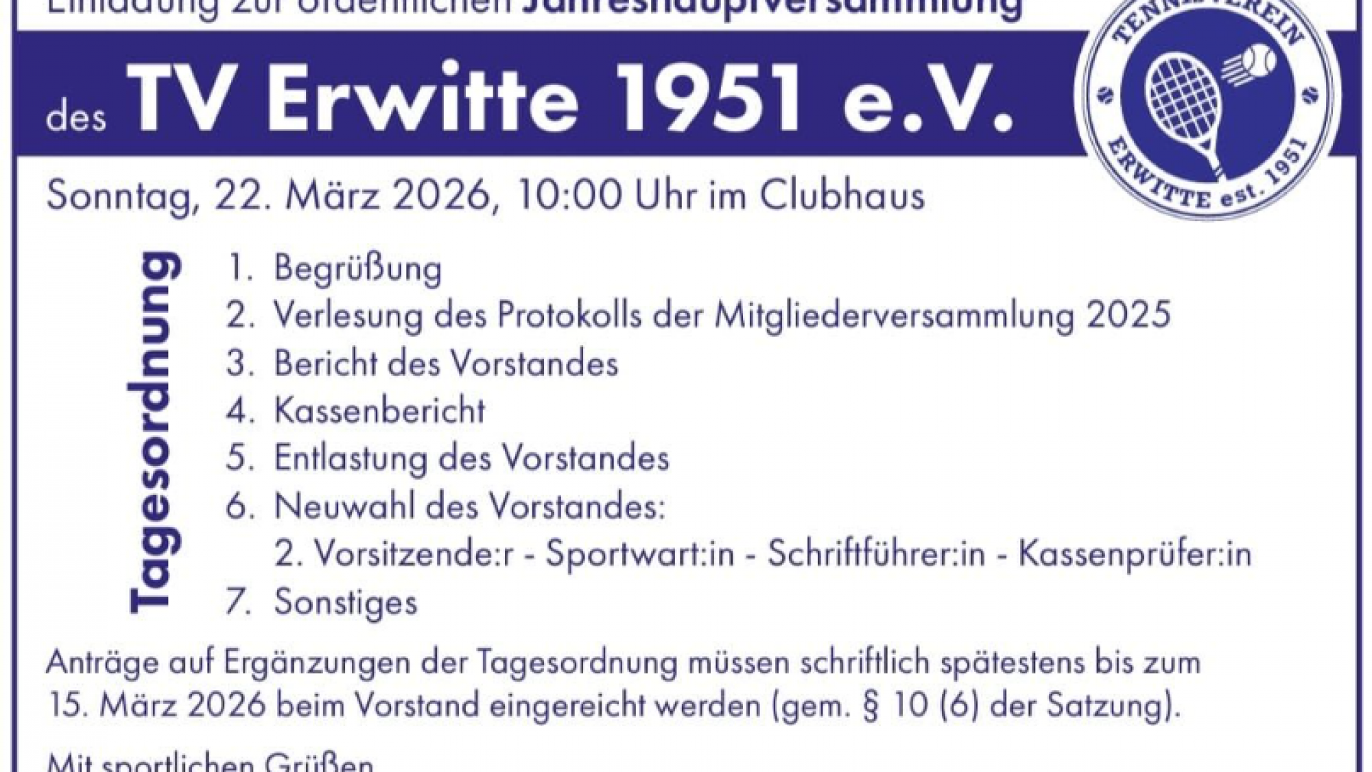 Mitgliederversammlung 2026